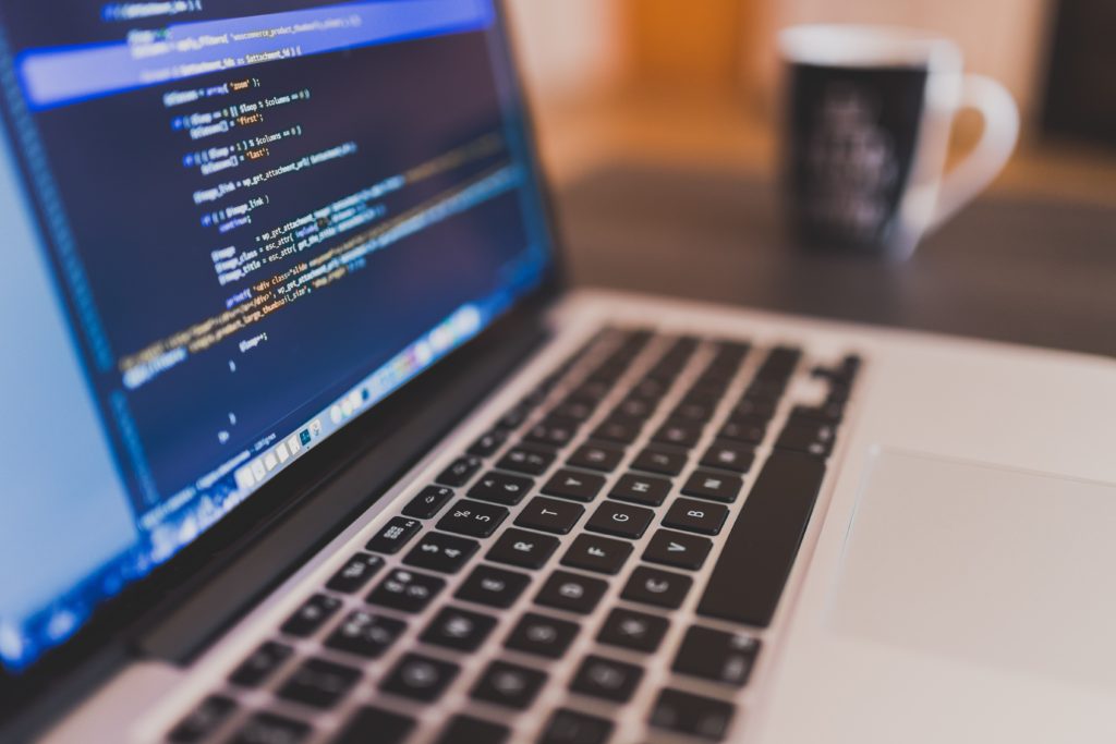 Web Code on a Laptop
